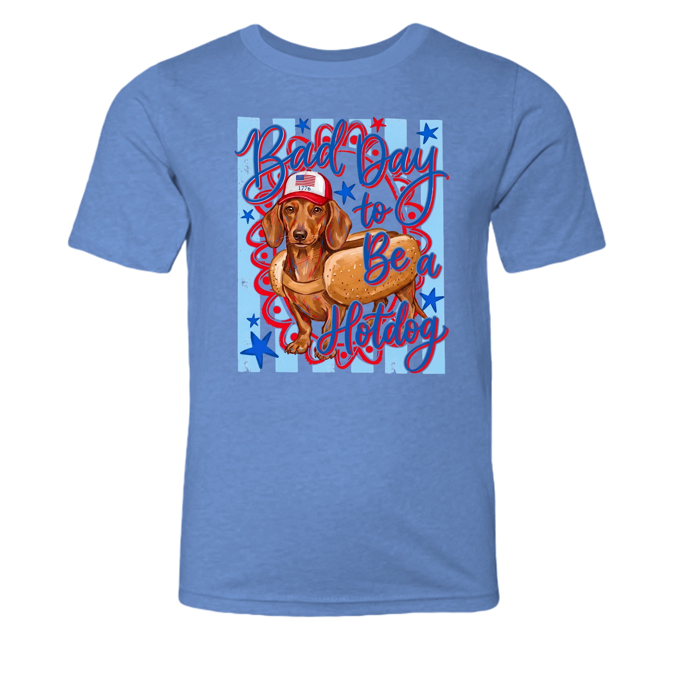 Heather Columbia Blue - 3001YCVC - FRONT
