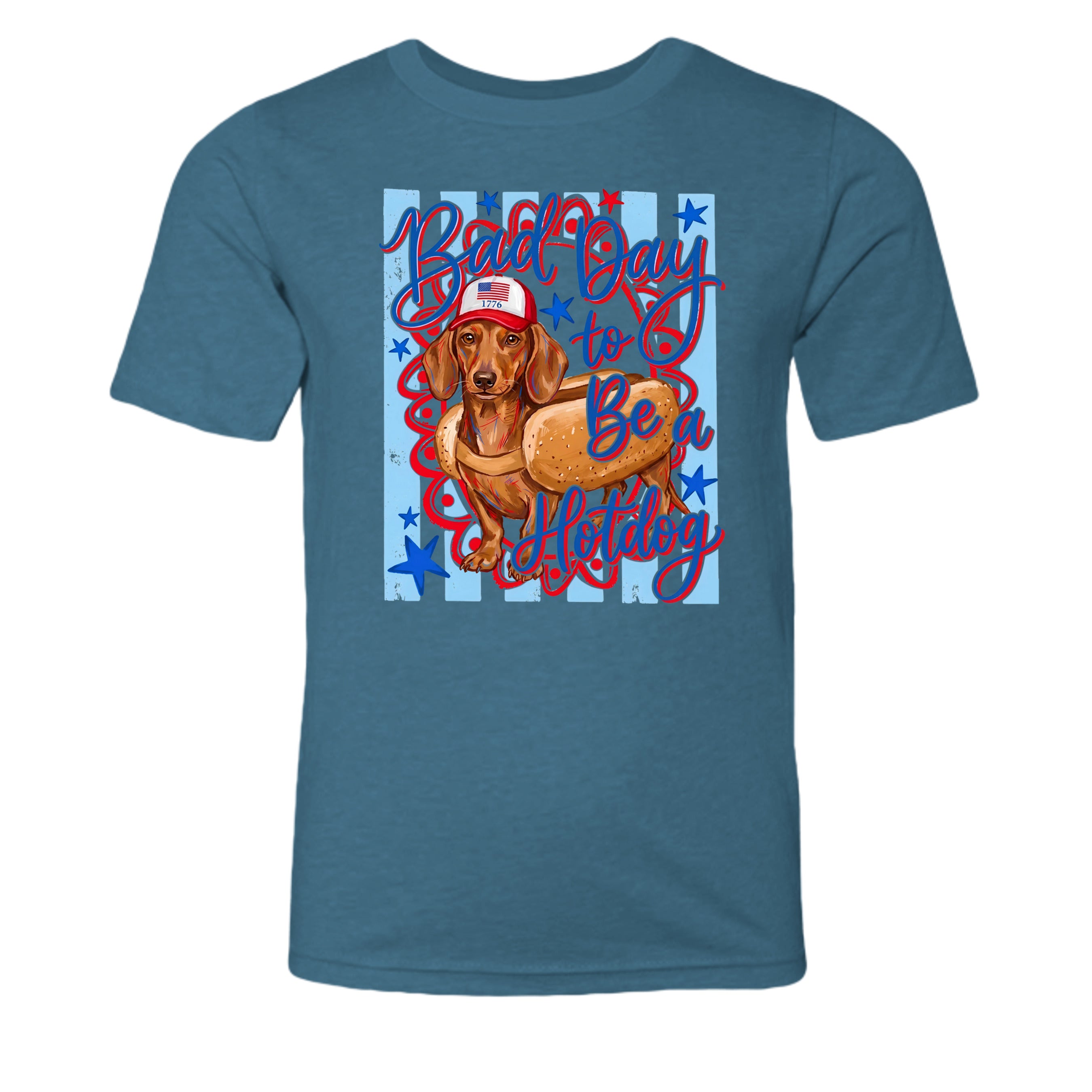 Heather Deep Teal - 3001YCVC - FRONT