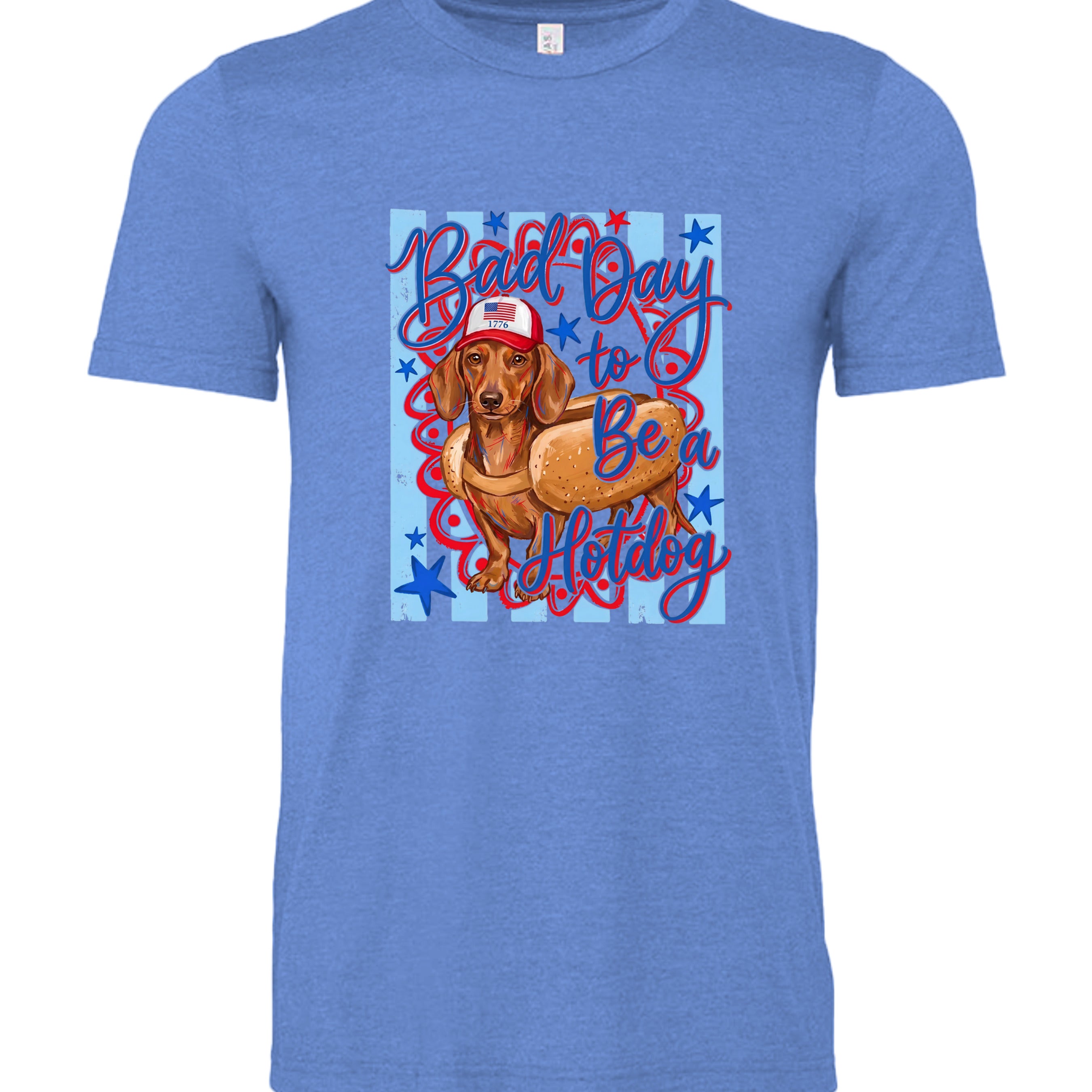 Heather Columbia Blue - 3001CVC - FRONT
