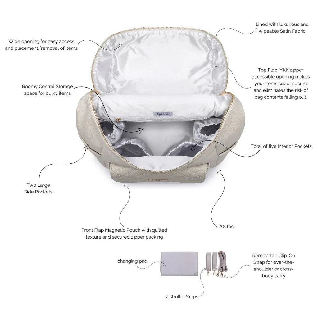 Signature Diaper Bag Pearl White
