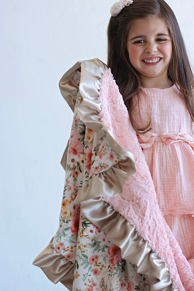 Juliette | Luxe Faux Fur & Bamboo Baby Blanket