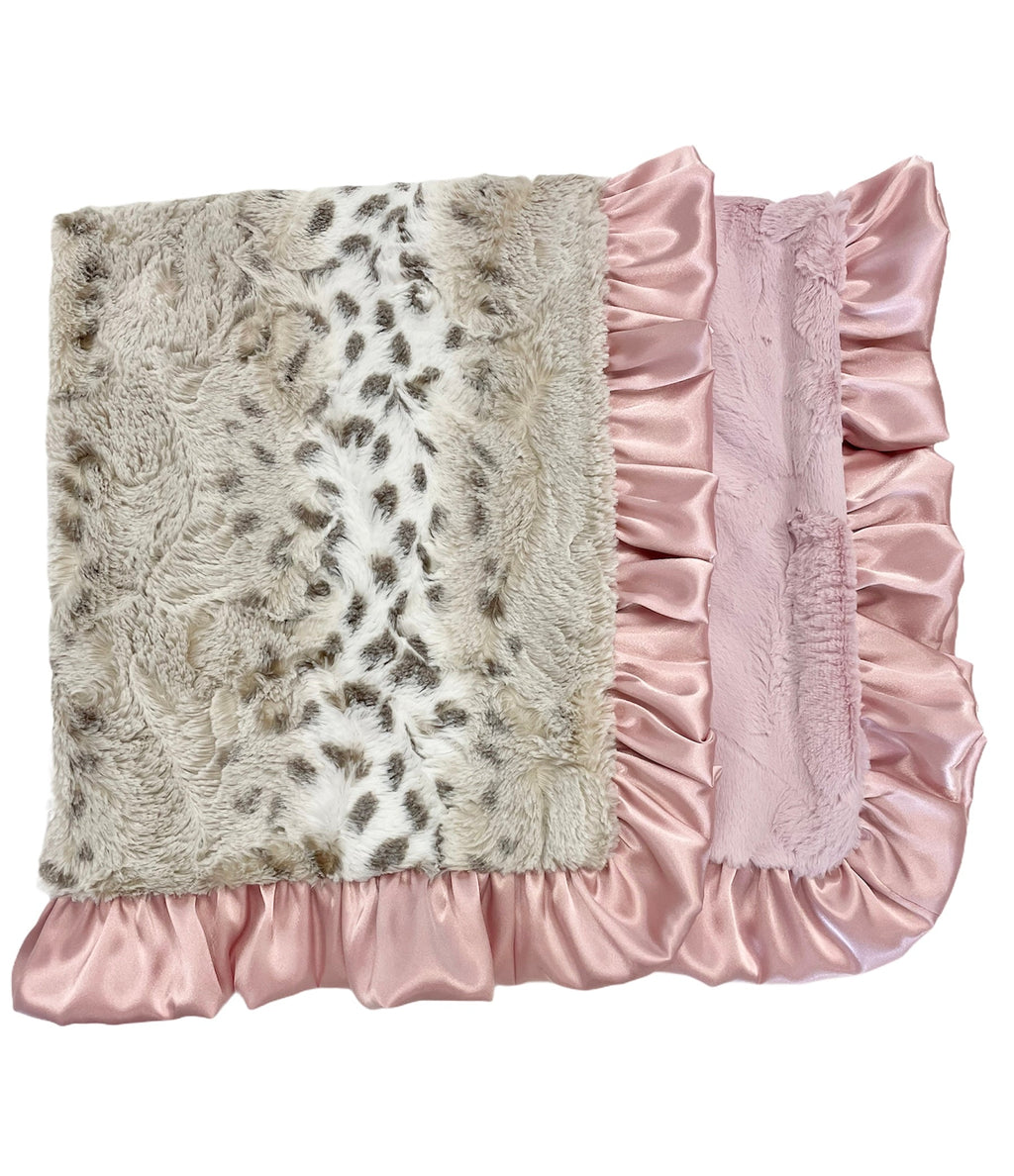 Dusty Pink Snowcat Royale Moses Baby Gift Basket
