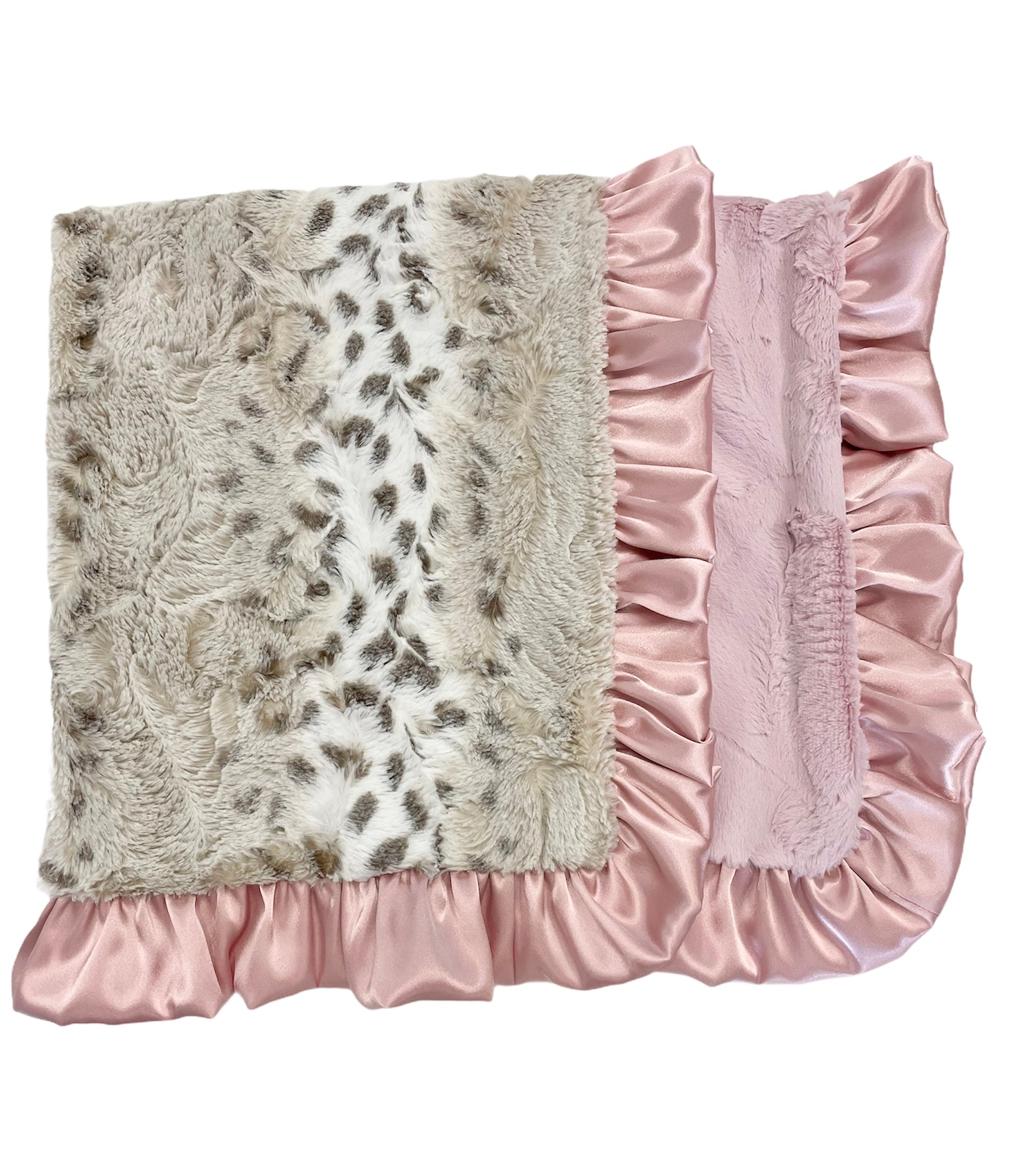 Dusty Pink Snowcat Royale Moses Baby Gift Basket