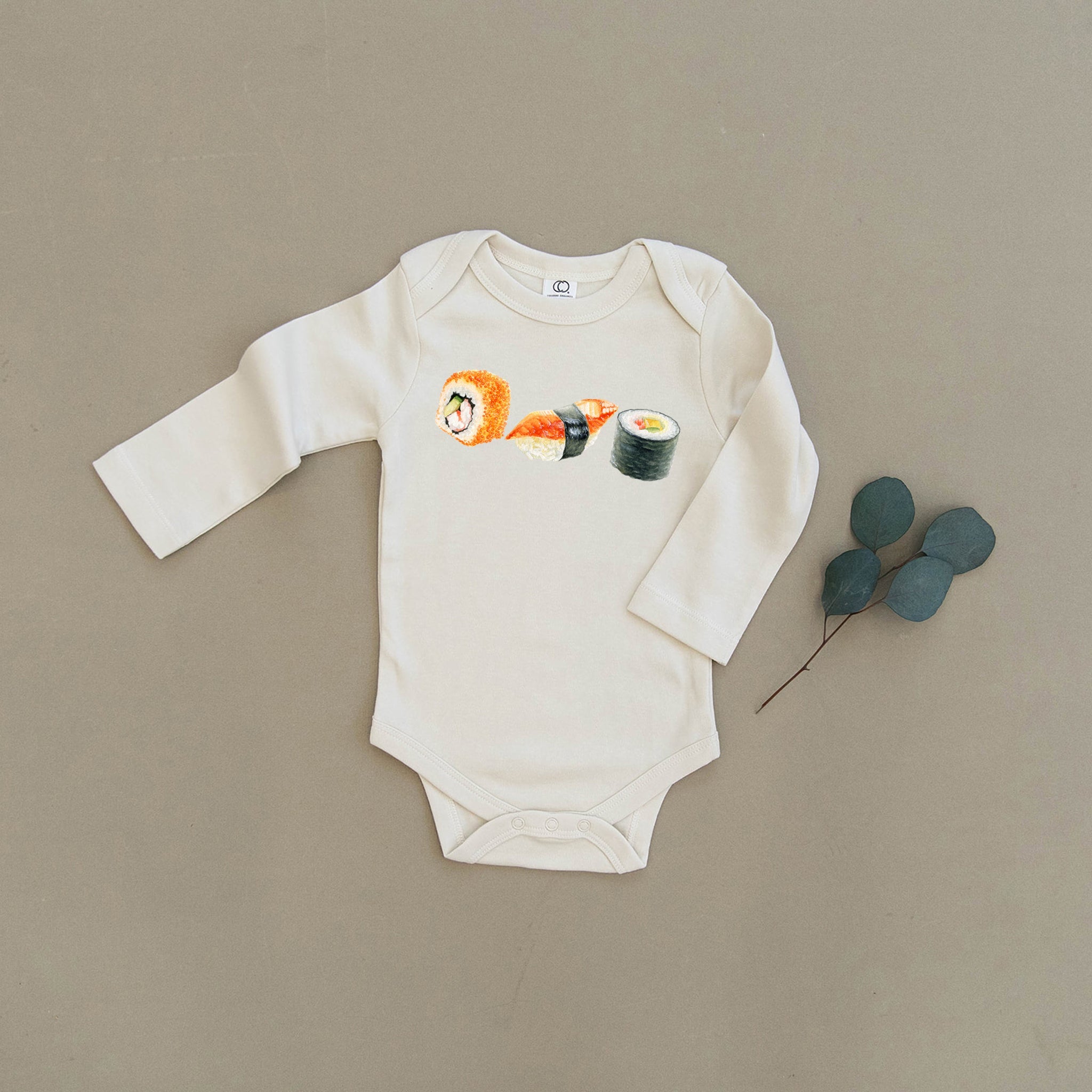 Sushi Rolls on Rolls on Rolls Organic Baby Onesie®