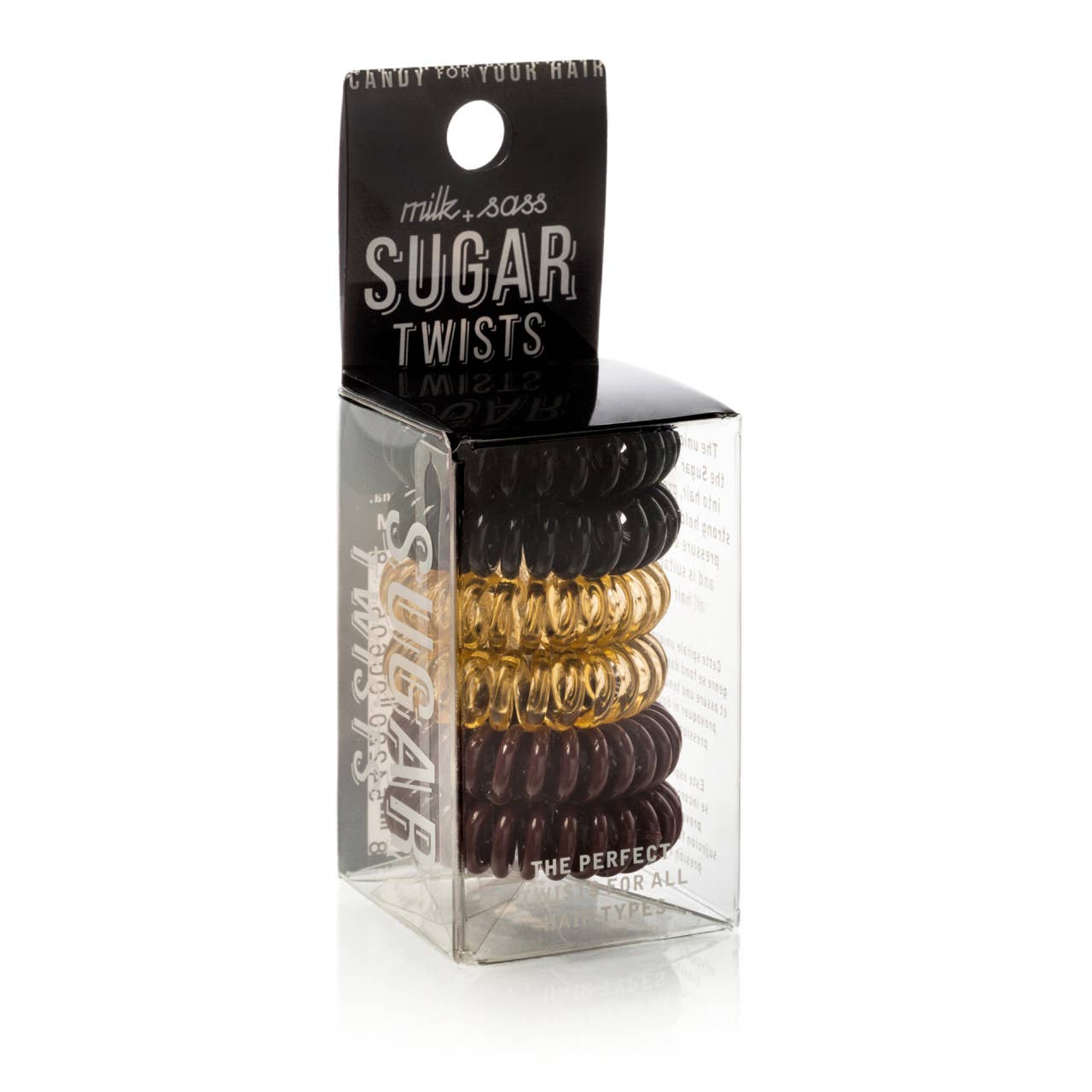 SUGAR TWISTS coil hair ties chocolate mocha